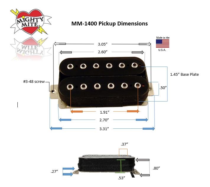 Mighty Mite 1400 Pickup Dimensions