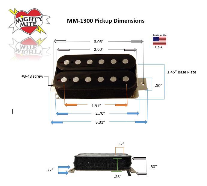 Mighty Mite 1300 Pickup Dimensions