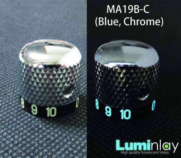 Luminlay Knob Blue Chrome