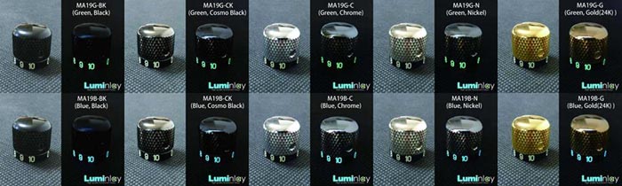 Luminlay Knob Colors Finishes